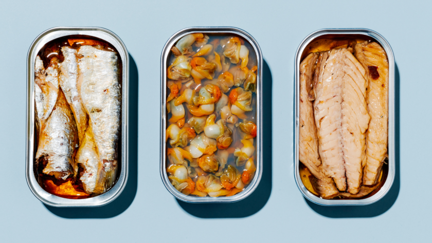 assorted tinned fish sardines mackerl pulpo